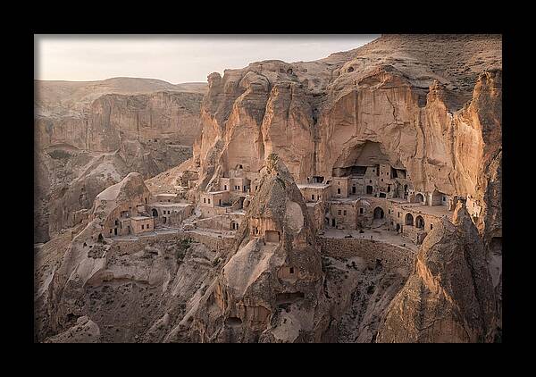 Cliffside Dwellings At Dusk
