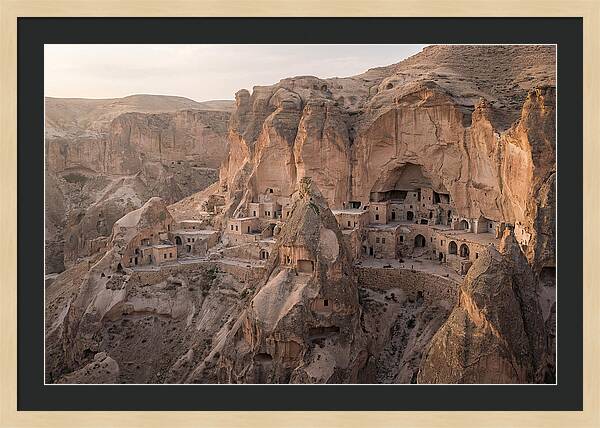 Cliffside Dwellings At Dusk