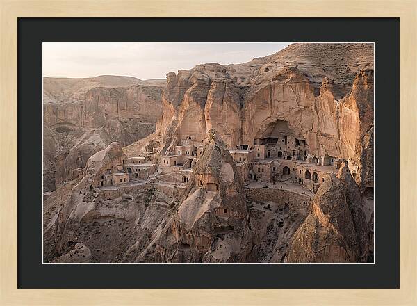 Cliffside Dwellings At Dusk