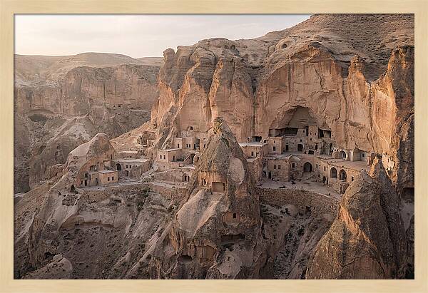 Cliffside Dwellings At Dusk