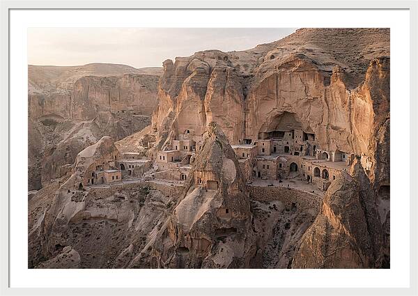 Cliffside Dwellings At Dusk