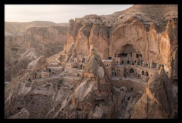 Cliffside Dwellings At Dusk