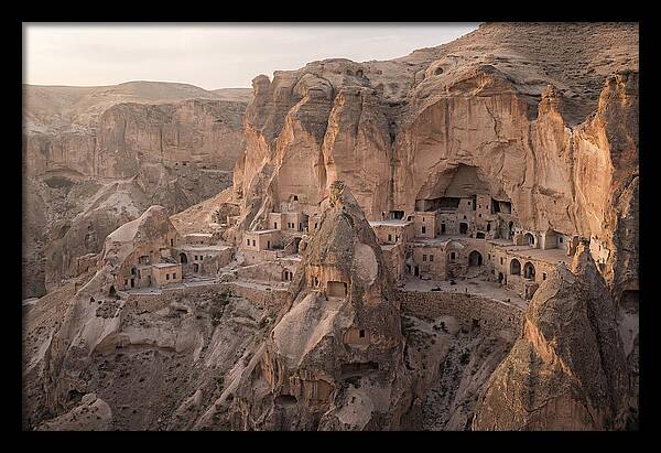 Cliffside Dwellings At Dusk