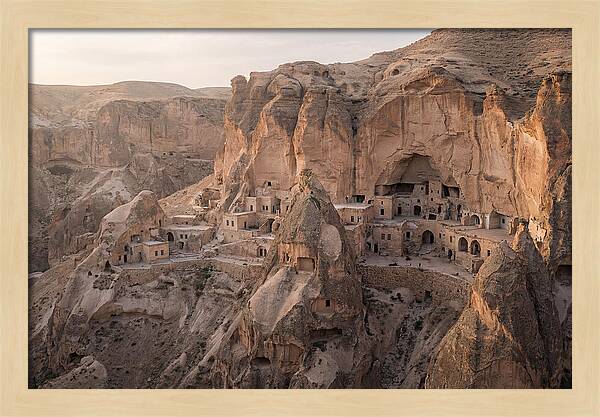 Cliffside Dwellings At Dusk