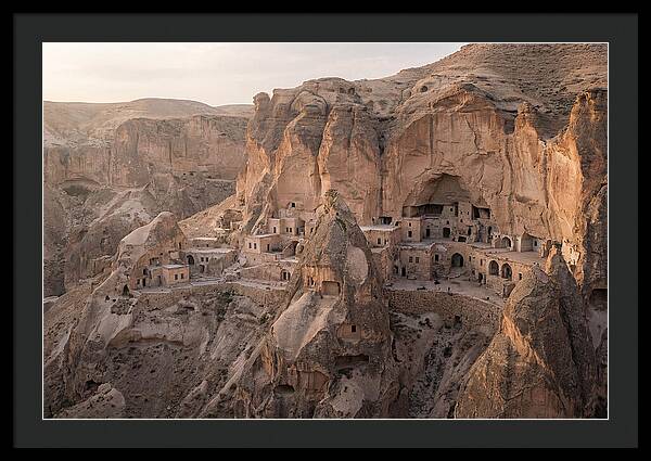 Cliffside Dwellings At Dusk