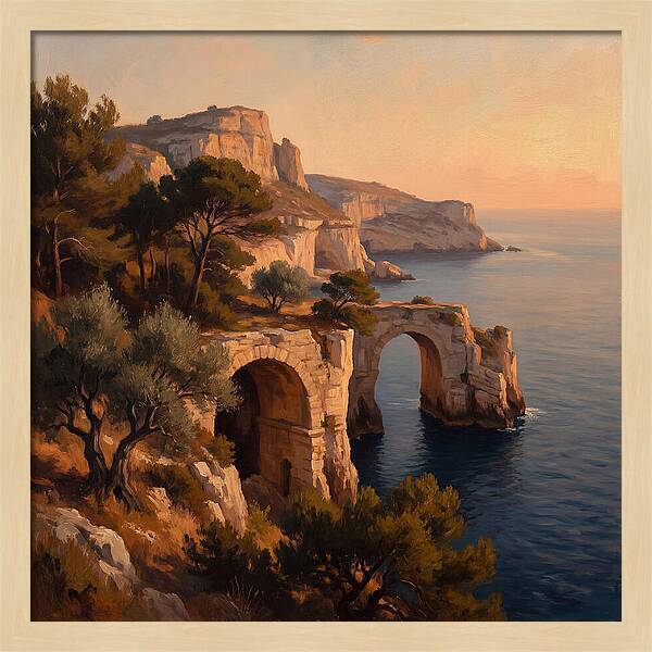 Cliffside Serenity At Sunset