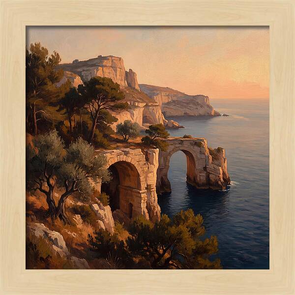 Cliffside Serenity At Sunset
