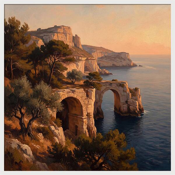 Cliffside Serenity At Sunset