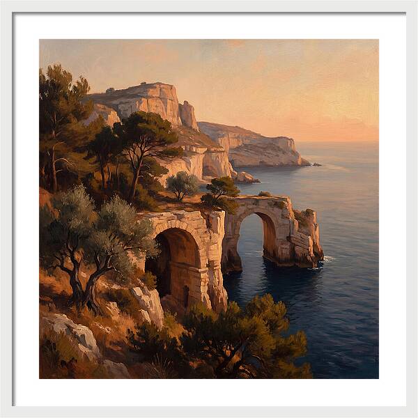 Cliffside Serenity At Sunset