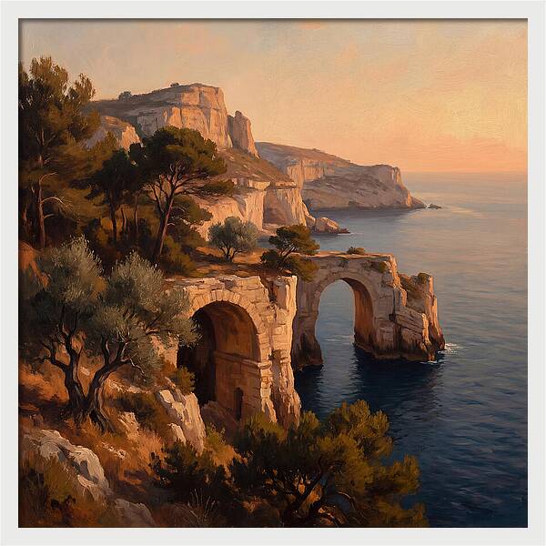 Cliffside Serenity At Sunset