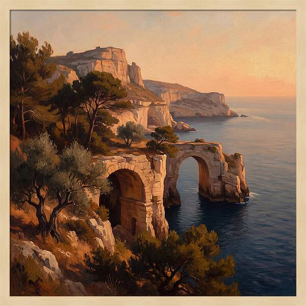 Cliffside Serenity At Sunset