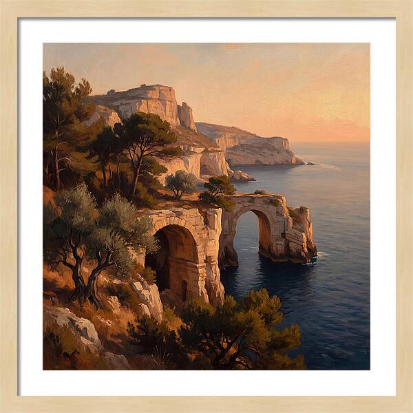 Cliffside Serenity At Sunset