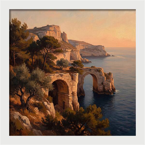 Cliffside Serenity At Sunset