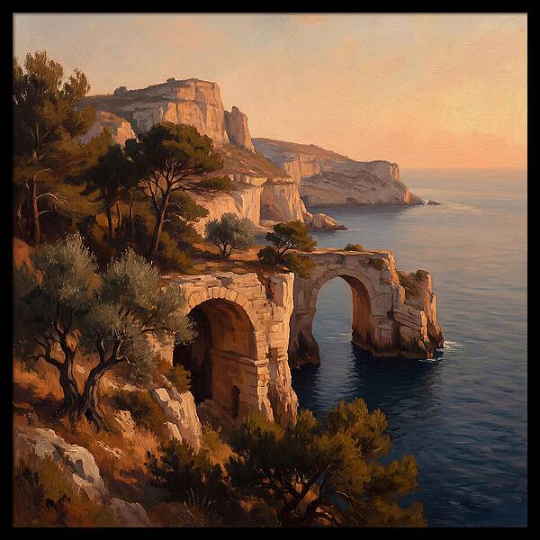Cliffside Serenity At Sunset