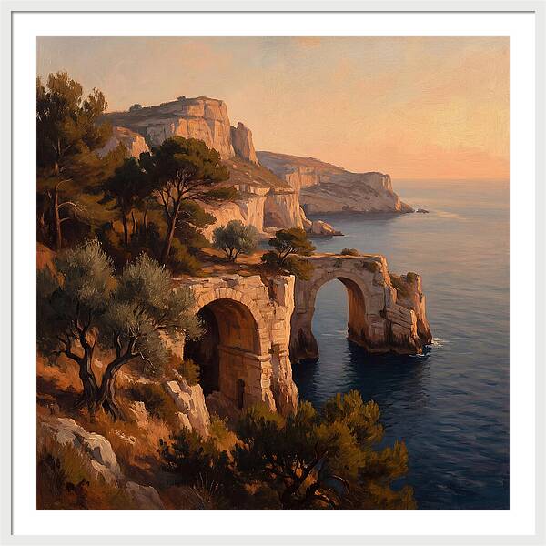 Cliffside Serenity At Sunset