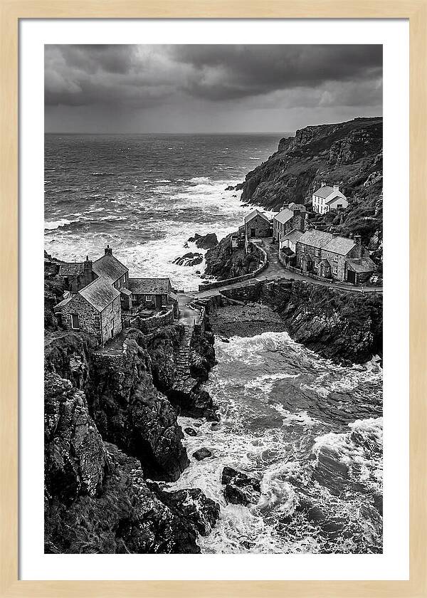 Cliffside Village By The Sea