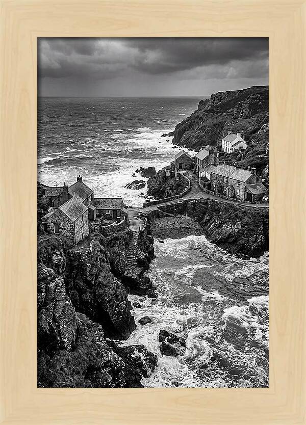 Cliffside Village By The Sea