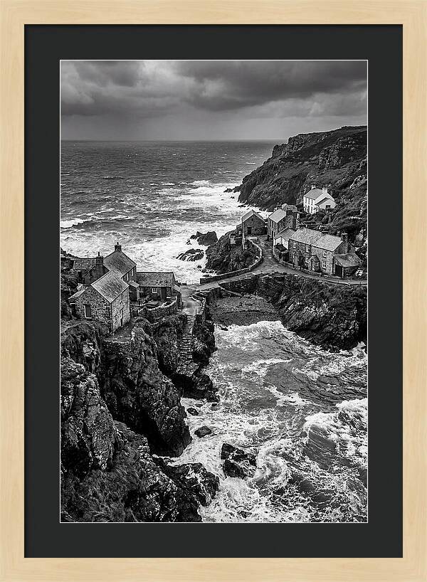 Cliffside Village By The Sea