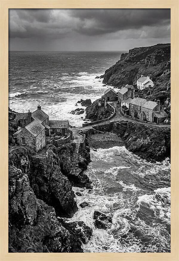 Cliffside Village By The Sea