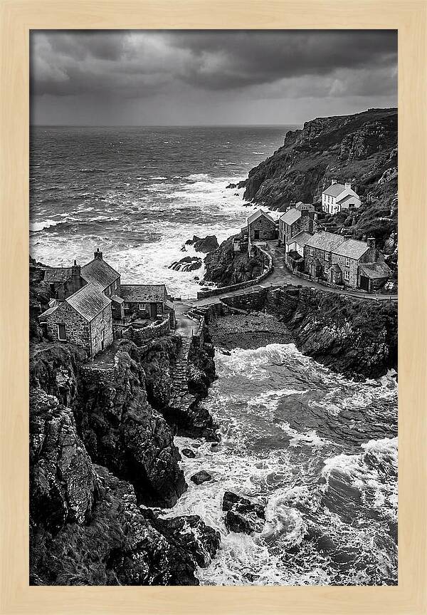 Cliffside Village By The Sea