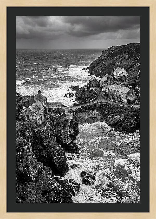Cliffside Village By The Sea