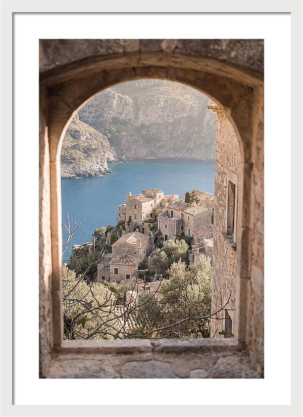 Cliffside Village Overlooking Deep Blue