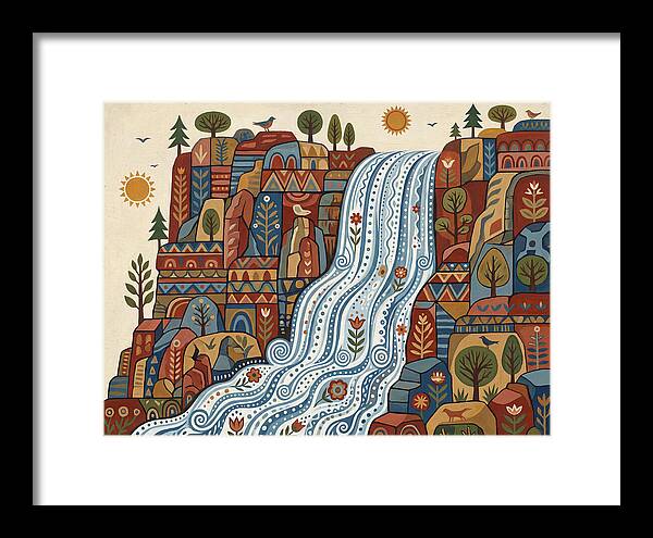 Cliffside Waterfall Scene