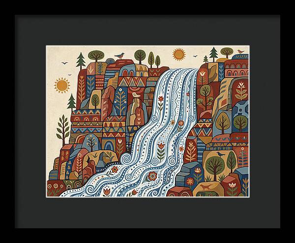 Cliffside Waterfall Scene