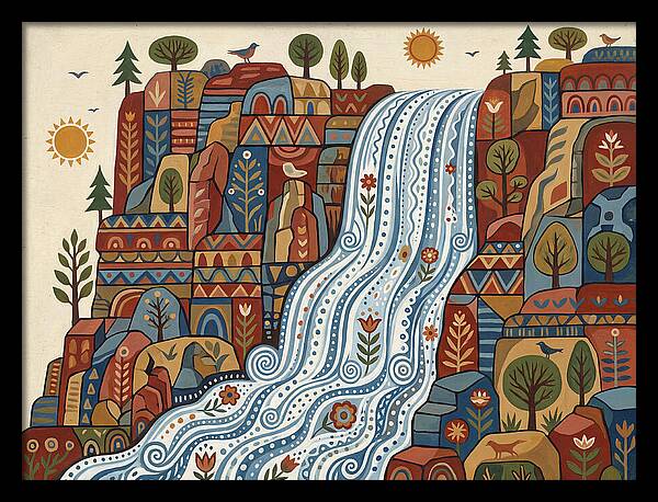 Cliffside Waterfall Scene