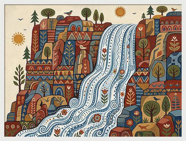 Cliffside Waterfall Scene