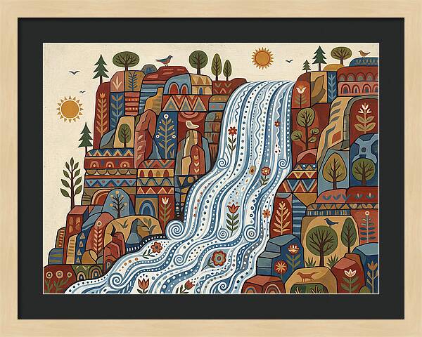 Cliffside Waterfall Scene