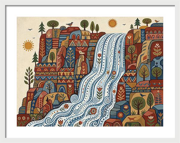 Cliffside Waterfall Scene