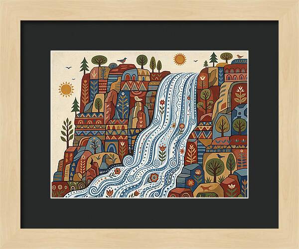 Cliffside Waterfall Scene