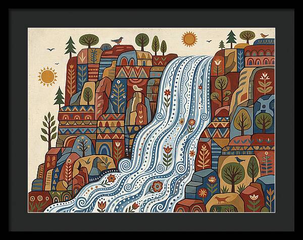 Cliffside Waterfall Scene