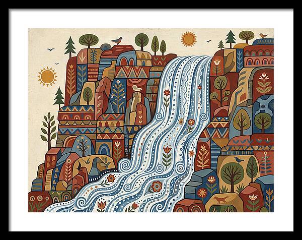 Cliffside Waterfall Scene