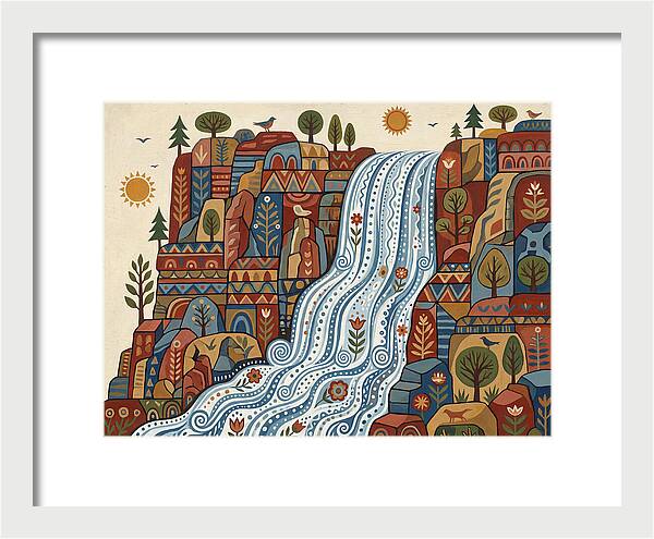 Cliffside Waterfall Scene