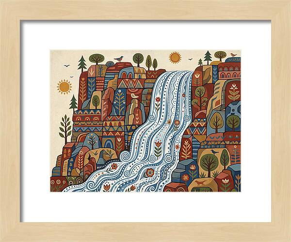 Cliffside Waterfall Scene