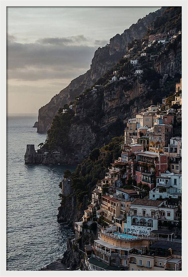Clifftop Serenity In Pastel Hues