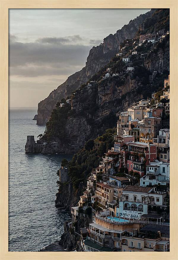 Clifftop Serenity In Pastel Hues