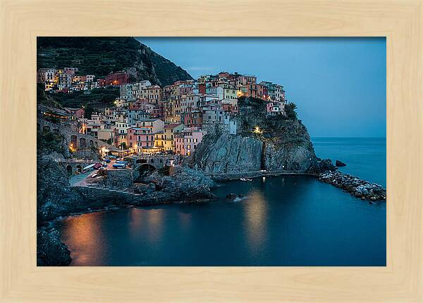 Clifftop Village At Twilight