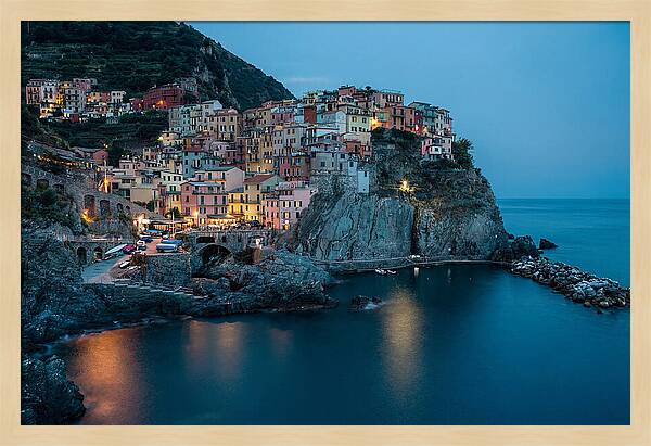 Clifftop Village At Twilight