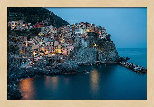 Clifftop Village At Twilight