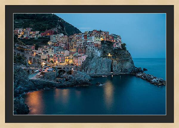 Clifftop Village At Twilight