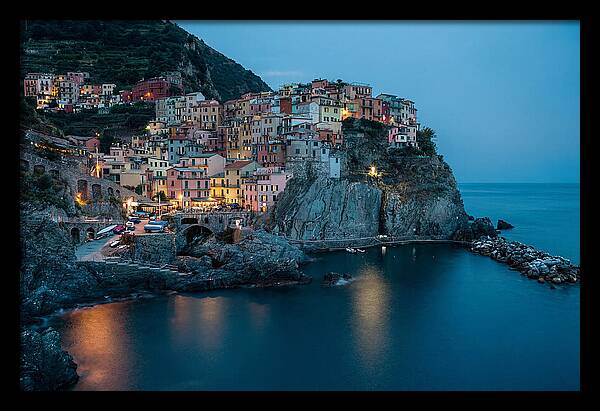 Clifftop Village At Twilight