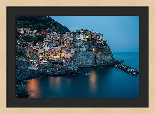 Clifftop Village At Twilight