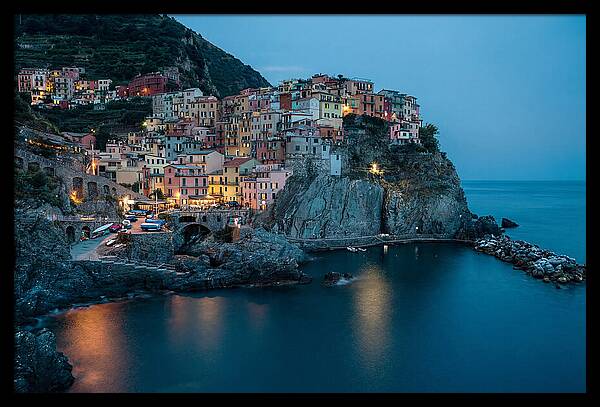 Clifftop Village At Twilight