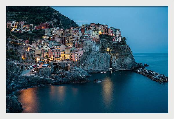 Clifftop Village At Twilight