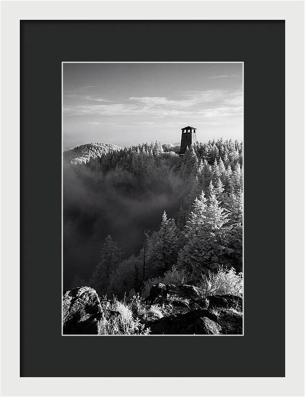 Clingmans Dome Tower In Monochrome