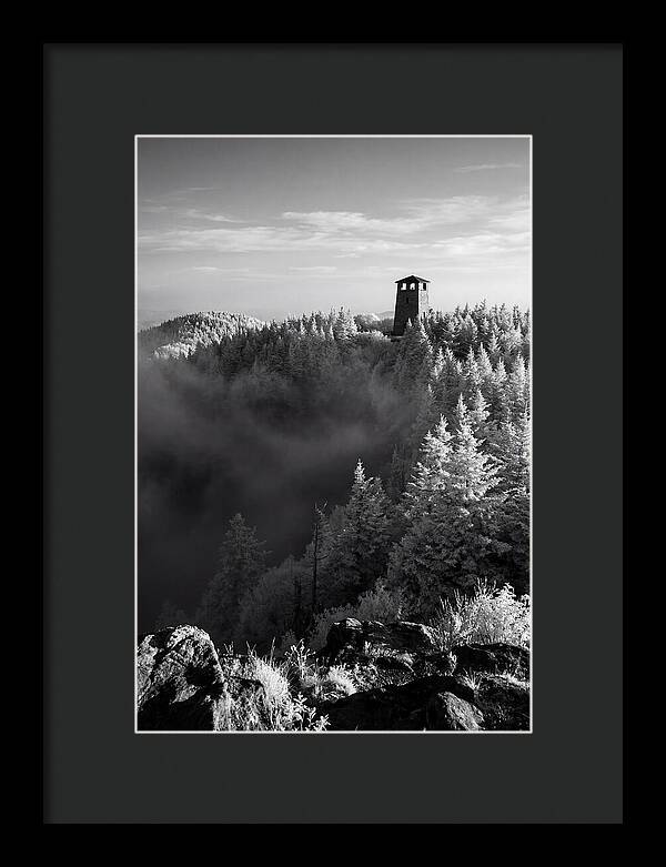 Clingmans Dome Tower In Monochrome