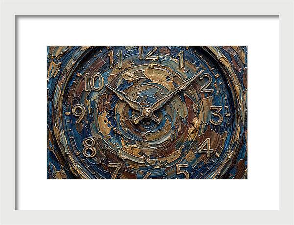 Clock In Swirling Colors